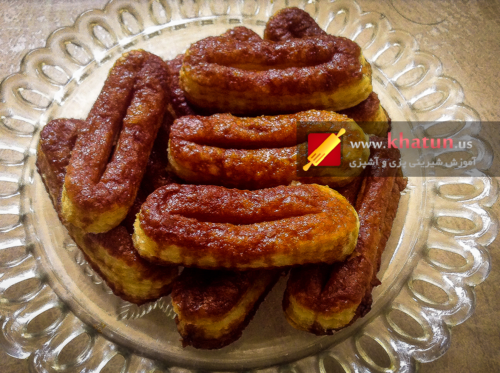 طرز تهیه شیرینی زبان با خمیرهزارلا + عکس