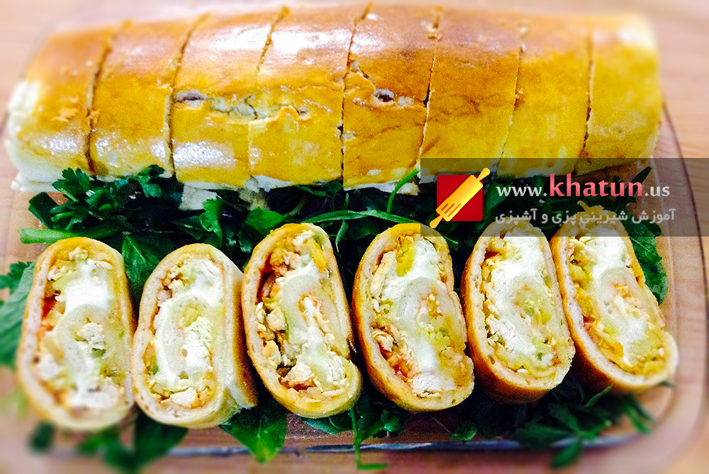 طرز تهیه پیتزا رولتی + عکس 