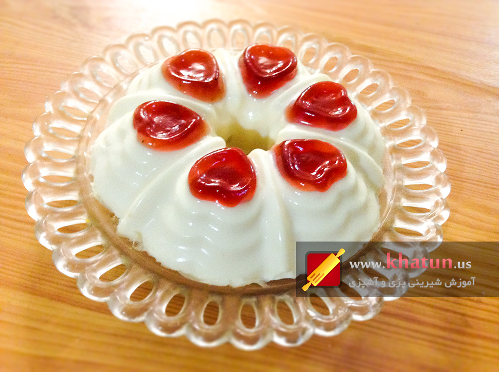 طرز تهیه ژله کرم شیر + عکس 